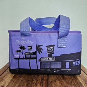 Trader Joe's Valentines Day Mini Insulated Tote Bag- Lavender 1.5 Gallons Trendy